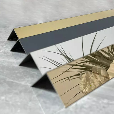 Хорошая цена Золотое зеркало l профиль металла нержавеющей стали отделки плитки лестницы формы кафельный онлайн