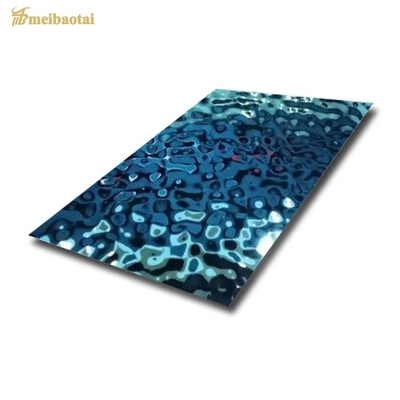SS304 201 Pvd Color Coating Mirror Water Ripple Sheet Decorative Wall