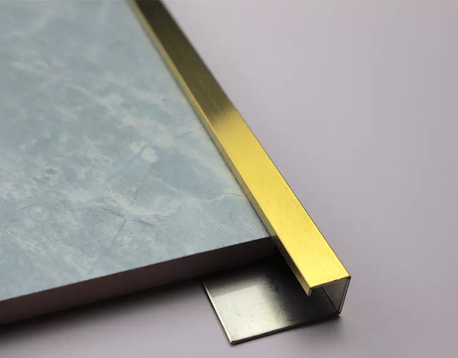 Customized Punch Free Stainless Steel Corner Strips Decoration Tile Trim