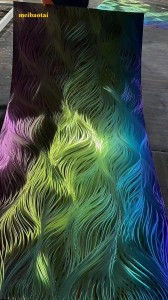 Customized Laser Pattern Rainbow Stainless Steel Sheet Decoration Lobby