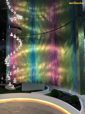 Хорошая цена Подгонянное лобби украшения листа нержавеющей стали радуги картины лазера онлайн