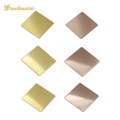 Four Feet Brushed Gold SS Decorative Plate 0.65mm Thickness