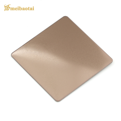 Rose Golden Matte Finish Decorative Stainless Steel Sheet 4x8 0.65mm Thickness