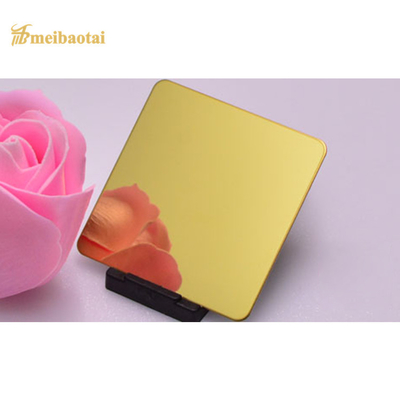 Black Mirror Rose Gold Colored Stainless Steel Sheet Metal 4x8