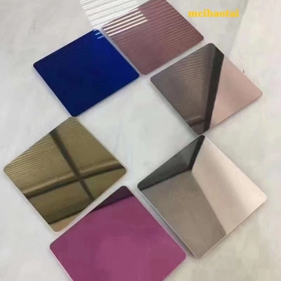 PVD Color Coating Mirror Stain Brush Stainless Steel Sheet Decoration Plate