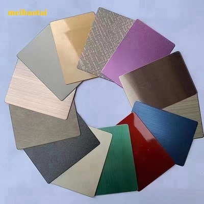 PVD Color Coating Mirror Stain Brush Stainless Steel Sheet Decoration Plate