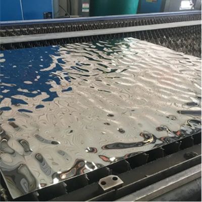 Серебряное зеркало Полированный 0,65 мм толщина Водная волна Нержавеющая сталь лист для внутреннего декора