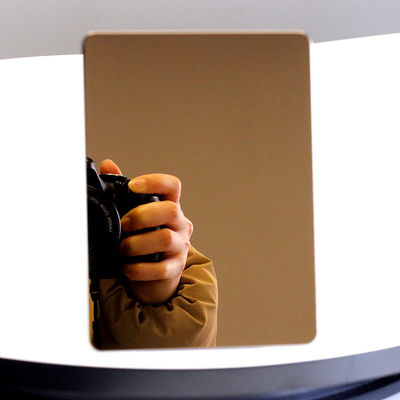 Хорошая цена Декоративный лист из нержавеющей стали с зеркальной отделкой «Шоколадное золото» онлайн