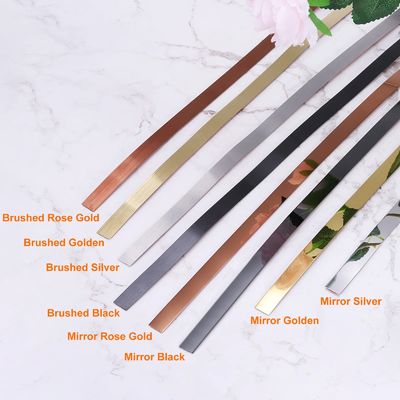 Хорошая цена Розовое золото зеркальное металлическое нержавеющая сталь клейкая лента SS онлайн