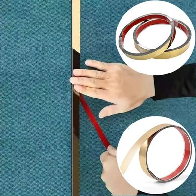 Хорошая цена Металлическая отделка для плитки из нержавеющей стали, плоская лента, клейкая рулонная онлайн