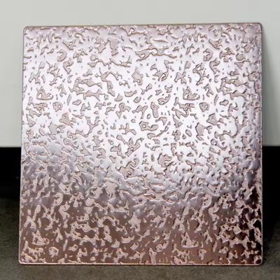 Rose Gold Stainless Steel Embossed Plate Decoration Wall ，Hotel