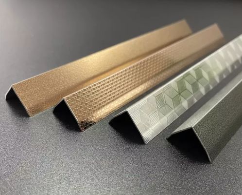 Хорошая цена Stainless Steel L Tile Trim 304 Grade V Grooved Tile Strip  For Wall Floor онлайн