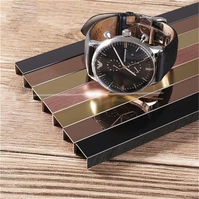 Хорошая цена Stainless Steel Tile Trim U Profile Decorative Profile With V Groove онлайн