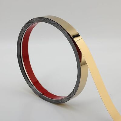 Stainless Steel Golden Mirror / Hailrine Strip Decoration Wall