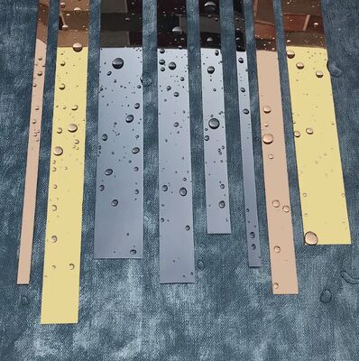 Самоклеящаяся отделка из нержавеющей стали, гибкий металлический декор для стен