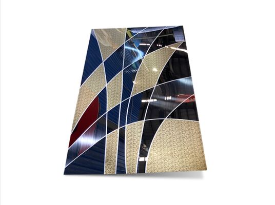 Polished Finish 304 Grade Etched Stainless Steel Sheet with 1.15mm Thickness for Architectural Decoration