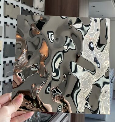 Зеркальное водное волнообразование Листы из нержавеющей стали: 3D молотные стеновые панели