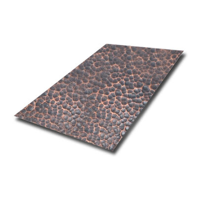 Hammered Texture Red Bronze Blackened Sheet Stainless Steel Metal Sheet