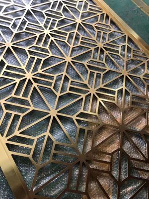 Античный латунь 30 мм толщины нержавеющей стали разделителя комнаты с индивидуальным размером для декорации отеля