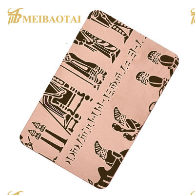 Хорошая цена 201 лист вытравленный нержавеющей сталью Pvd поднял твердость цвета HRB100 золота онлайн