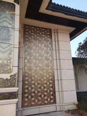 Хорошая цена Дизайн на заказ Розовое золотое волосистое нержавеющая сталь разделитель комнаты Декорация стены онлайн