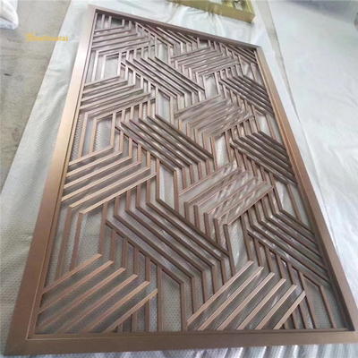 MBT Color Hairline Stainless Steel Room Divider Hotel Decoration