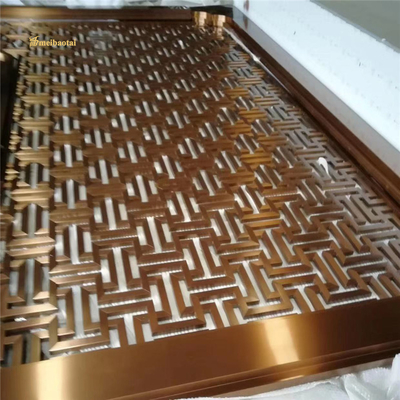 Brown Color Customized Size Popular Style Metal Room Divider