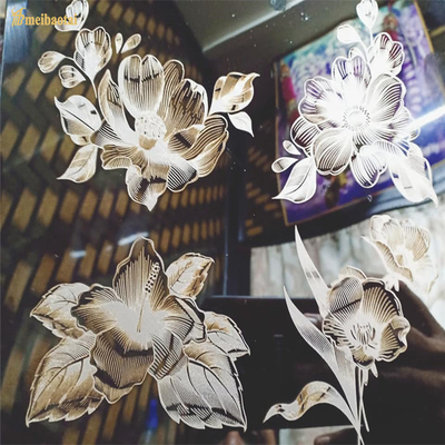 0.55mm Thickness Etched Stainless Steel Plate Polished Fower Pattern