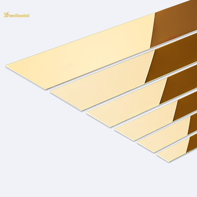 0.55мм толщина нержавеющая сталь SS304 зеркальная плитка с золотым PVD покрытием для отделки стен и пола