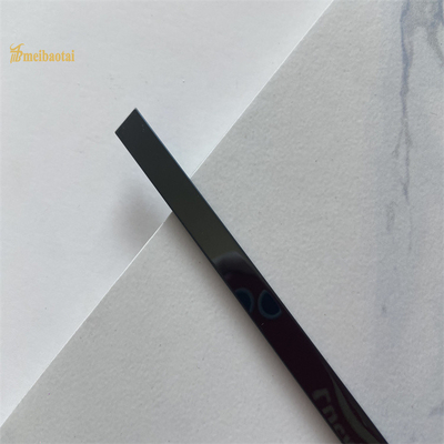 8K Black Finished Stainless Steel Tile Trim For Corner Metal Profile GB Standard