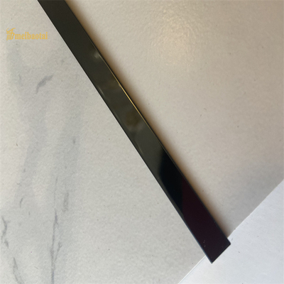 8K Black Finished Stainless Steel Tile Trim For Corner Metal Profile GB Standard