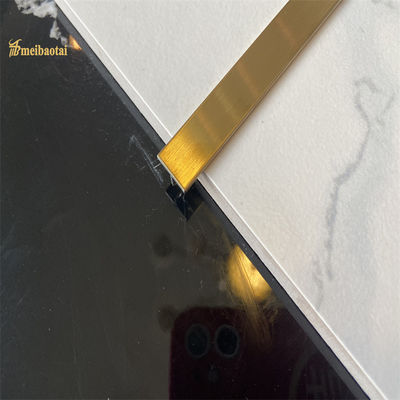 Матовая золотая отделка, Т-образная плиточная отделка из нержавеющей стали 304 для углового металлического профиля, стандарт GB