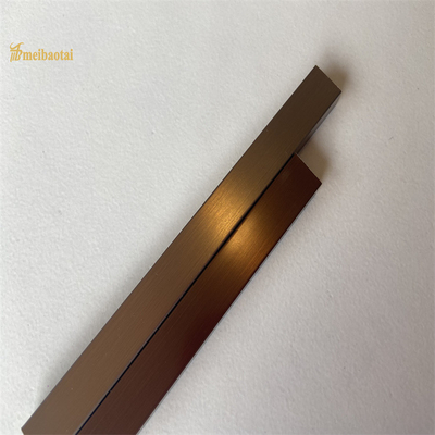 Antique Bronze / Brass Stainless Steel U Trim Decorative Wall Corner