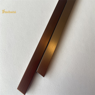 Antique Bronze / Brass Stainless Steel U Trim Decorative Wall Corner