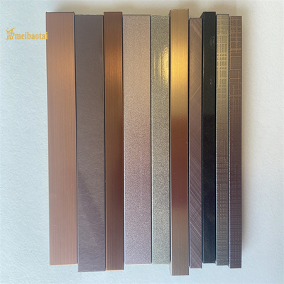 Colorful Hairline Finished 304 SS Tile Trim U6 U8 U12 profile