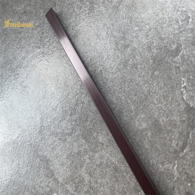 Decorative Stainless Steel Tile Trim 201 304 Hairline Finish 35mm Height