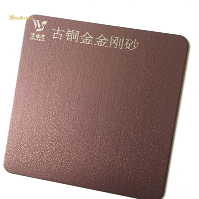 DIN Bronze Sandblasted Decorative Stainless Steel Sheet Flat Shape