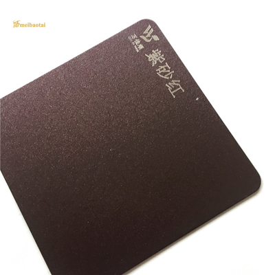 Brushed 201 Stainless Steel Kitchen Wall Sheets Purple And Red Anti - Fingerprint